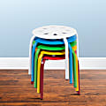 Flash Furniture Kids' Plastic 11-1/2" Nesting Stack Stools, Assorted Colors, Set Of 5 Stools 1 thumbnail image