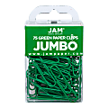 JAM Paper® Paper Clips, Pack Of 75, Jumbo, Green