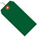 Partners Brand Prewired Plastic Shipping Tags, 4 3/4" x 2 3/8", Green, Case Of 100 1 thumbnail image