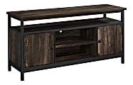 Sauder® Steel River Credenza Entertainment Center For 60" TVs, 29-3/4"H x 60-1/4"W x 19-1/8", Carbon Oak/Black