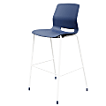 KFI Studios Imme Stacking Bar Stool, 44"H, Navy/White