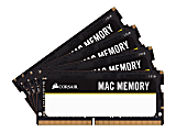 CORSAIR Mac Memory - DDR4 - kit - 64 GB: 4 x 16 GB - SO-DIMM 260-pin - 2666 MHz / PC4-21300 - CL18 - 1.2 V - unbuffered - non-ECC
