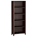 Kathy Ireland Office By Bush® Grand Expressions 5-Shelf Bookcase, Warm Molasses, Standard Delivery