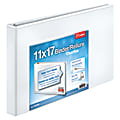Cardinal® Slant-D® Ring Tabloid ClearVue™ 3-Ring Binder, 1" D-Rings, White 1 thumbnail image