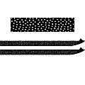 Teacher Created Resources Magnetic Border, Black With White Painted Dots, 24' Per Pack, Set Of 2 Packs 1 thumbnail image