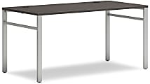 HON® Mod Table Desk With U-Legs, 29"H x 60"W x 30"D, Silver/Slate Teak 1 thumbnail image