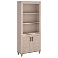 kathy ireland® Office by Bush Furniture Volcano Dusk Bookcase with Doors, Driftwood Dreams, Standard Delivery