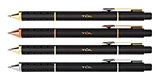TUL® Element Retractable Gel Pen, Medium Point, 0.7 mm, Black Barrel/Assorted Metal Accents, Black Ink 1 thumbnail image