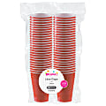 Amscan 436811 Plastic Cups, 12 Oz, Apple Red, 50 Cups Per Pack, Case Of 3 Packs