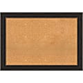 Amanti Art Rectangular Non-Magnetic Cork Bulletin Board, Natural, 41” x 29”, Accent Bronze Frame