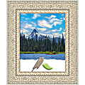 Amanti Art Fair Baroque Cream Wood Picture Frame, 16" x 19", Matted For 11" x 14"