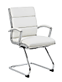 Boss Office Products Caressoft™ Guest Chair, White/Chrome 1 thumbnail image