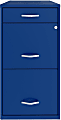 Realspace® SOHO Organizer 18"D Vertical 3-Drawer File Cabinet, Blue 1 thumbnail image