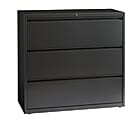 WorkPro® 42”W Lateral File Cabinet, 3-Drawer, Charcoal