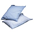 Medline Disposable Pillow Covers, 21" x 30", Blue, Box Of 100
