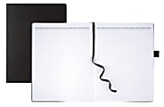 Office Depot® Brand Premium Hardcover Business Journal, 8 1/2" x 11", Narrow Ruled, 192 Pages (96 Sheets), Black 1 thumbnail image
