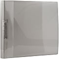 JAM PAPER Plastic Clamp Binder, 0.75 inch, Smoke Gray, Sold Individually 1 thumbnail image