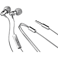 MEE audio Crystal In-Ear Headphones with Microphone Made with Swarovski Crystals (Silver) - Stereo - Mini-phone - Wired - 16 Ohm - 20 Hz - 20 kHz - Earbud - Binaural - In-ear - 3.92 ft Cable - Silver 1 thumbnail image