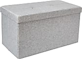 Dormify Jessie Collapsible Storage Ottoman Bench, Charcoal Gray