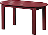 Linon Troy Adirondack Indoor/Outdoor Coffee Table, 18-1/8"H x 18-1/8"W x 35-1/4"D, Red 1 thumbnail image