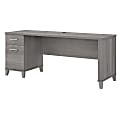 Bush Furniture Somerset Office Desk With Drawers, 72"W, Platinum Gray, Standard Delivery