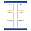 Avery® Print-To-The-Edge Labels & Sure Feed®, S00-DNJ-PRWMP10, 3" x 3", Matte White, Preprinted Gold & Navy Border & Floral Design, Pack Of 60 1 thumbnail image