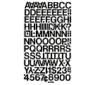 Chartpak Vinyl Helvetica Style Letters/Numbers - 12, 82 (Numbers, Capital Letter) Shape - Self-adhesive - Helvetica Style - Easy to Use - 0.75" Height - Black - Vinyl - 94 / Pack 1 thumbnail image