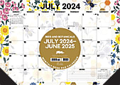2024-2045 Willow Creek Press Academic Monthly Desk Pad Calendar, 12" x 17", Bees and Botanicals, July To June, 47514