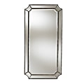 Baxton Studio Rectangular Wall Mirror With Beaded Frame, 40" x 20", Antique Silver 1 thumbnail image