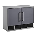 Ameriwood™ Home Latitude Wall Cabinet, 2 Shelves, Graphite/Gray