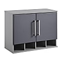 Ameriwood™ Home Latitude Wall Cabinet, 2 Shelves, Graphite/Gray 1 thumbnail image