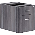 Lorell® Essentials 22"D Vertical Pedestal File Cabinet With 1 Box Drawer And 1 File Drawer, Weathered Charcoal