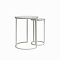 Ameriwood™ Home Amelia Nesting Tables, 22-13/16"H x 18-1/16"W x 18-1/16"D, White/Terrazzo, Set Of 2 Tables 1 thumbnail image