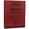 JAM Paper® Color Multi-Use Printer & Copy Paper, Dark Red, Letter (8.5" x 11"), 50 Sheets Per Pack, 28 Lb 1 thumbnail image