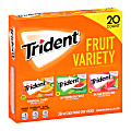 Trident Sugar-Free Gum, Fruit, 14 Pieces Per Pack, Case Of 20 Packs