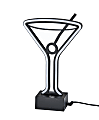 Adesso® Simplee Infinity Neon Table Lamp, 10"H, Martini Glass, Black