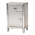Baxton Studio 29"H Accent Storage Cabinet, Silver