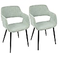 LumiSource Margarite Dining Chairs, Light Green/Black, Set Of 2 Chairs 1 thumbnail image