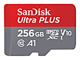 SanDisk® Ultra PLUS microSDXC Flash Memory Card, 256GB, SDSQUB3-256G-ANCMA 1 thumbnail image
