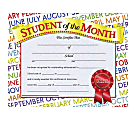 Hayes Student Of The Month Certificates, 8 1/2" x 11", Multicolor, 30 Certificates Per Pack, Bundle Of 6 Packs 1 thumbnail image