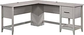 Sauder® Summit Station 67"W L-Shaped Corner Desk, Glacier Oak 1 thumbnail image