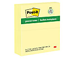 Post-it® Greener Notes, 3" x 5", Canary Yellow, Pack Of 12 Pads