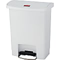 Rubbermaid Commercial Slim Jim 8-gal Step-On Container - Step-on Opening - Hinged Lid - 8 gal Capacity - 1883555 1 thumbnail image