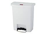 Rubbermaid Commercial Slim Jim 8-gal Step-On Container - Step-on Opening - Hinged Lid - 8 gal Capacity - 1883555 1 thumbnail image