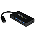 StarTech.com USB C Hub - 4 Port USB-C to USB-A (3x) and USB-C (1x) - Bus Powered USB Hub - USB Type C Hub - Port Expander 1 thumbnail image