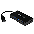 StarTech.com USB C Hub - 4 Port USB-C to USB-A (3x) and USB-C (1x) - Bus Powered USB Hub - USB Type C Hub - Port Expander