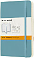 Moleskine Classic Notebook, Pocket, 3.5" X 5.5", Ruled, 192 pages, Soft Cover, Reef Blue