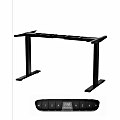 Rise Up Dual Motor Electric Standing Desk Frame with Memory Adjustable Height 26-51.6" Black