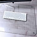 Desktex® Glass Desk Pad - 19" x 24" - Clear Rectangular Glass Desk Pad - 24" L x 19" W x 0.2" D