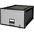 Storex Legal Archive Box - External Dimensions: 18" Width x 24" Depth x 11.4"Height - Media Size Supported: Legal - Stackable - Polypropylene - Black, Gray - For File - Recycled - 1 / Carton